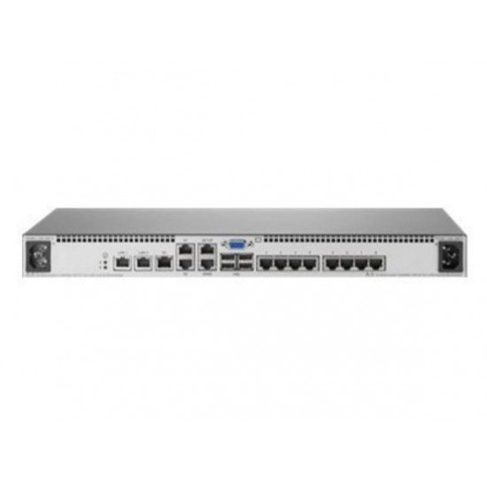 HPE 1x1Ex8 KVM IP Console Switch G2 with Virtual Media CAC Software AF620A