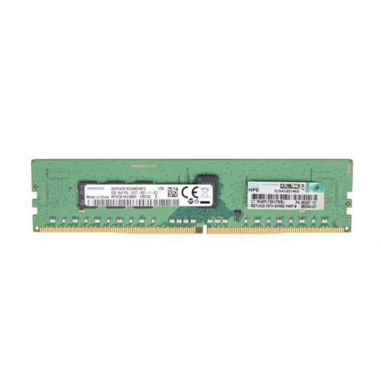 HPE 8GB (1x8GB) Single Rank x8 DDR4-2400 CAS-17-17-17 Registered Standard Memory Kit 851353-B21