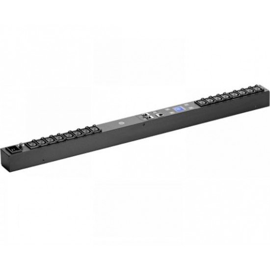 HPE Metered 3Ph 8.6kVA/L21-30P 24A/120-208V Outlets (18) C13 (3) C19 (3) 5- 20R/Vertical NA/JP PDU D9N53A