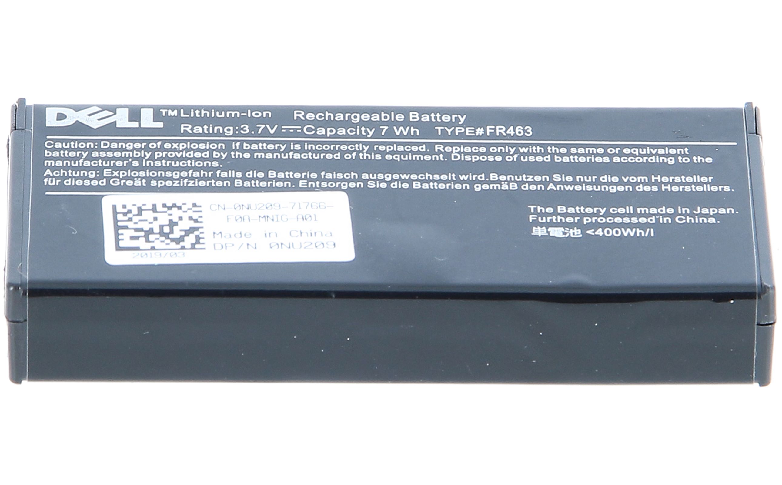 Dell PE PERC 5 5i 6 6i H700 3.7V RAID Battery - 312-0448