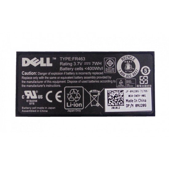 Dell PE PERC 5 5i 6 6i H700 3.7V RAID Battery U8735